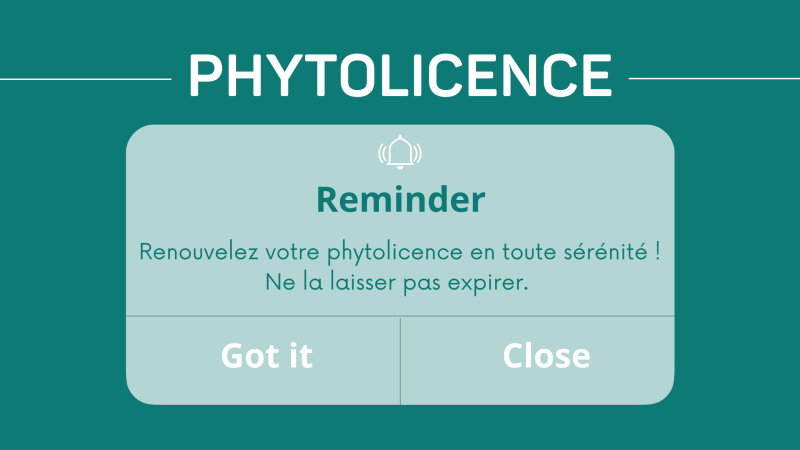 phytolicence reminder