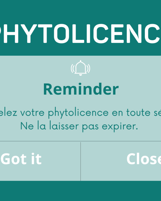 phytolicence reminder